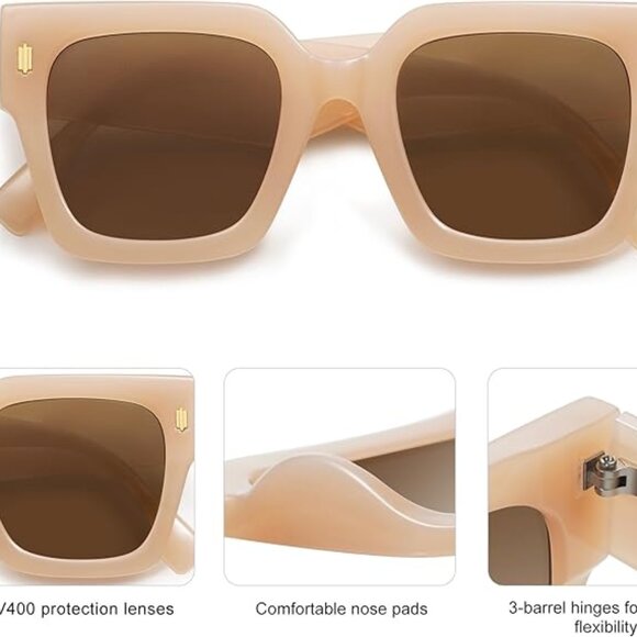 Vintage Oversized Square Sunglasses for Women,Retro Womens Luxury main image 4